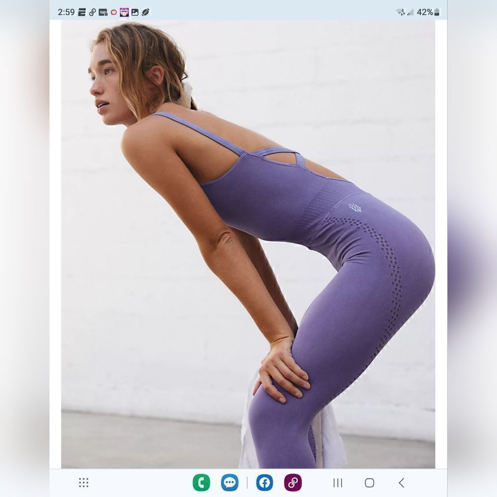 Free People Good Karma Onesie Daybreak (Purple) XS/S